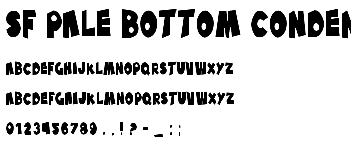 SF Pale Bottom Condensed font